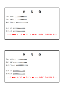 投标文件密封条word模板（五）